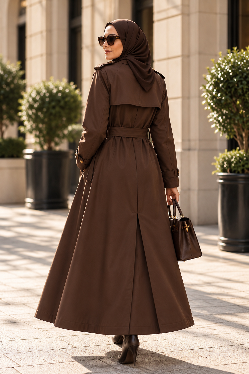 Trench long – Chocolat